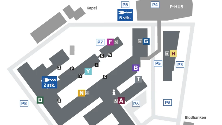 Oversigtskort over Regionshospitalet Silkeborg